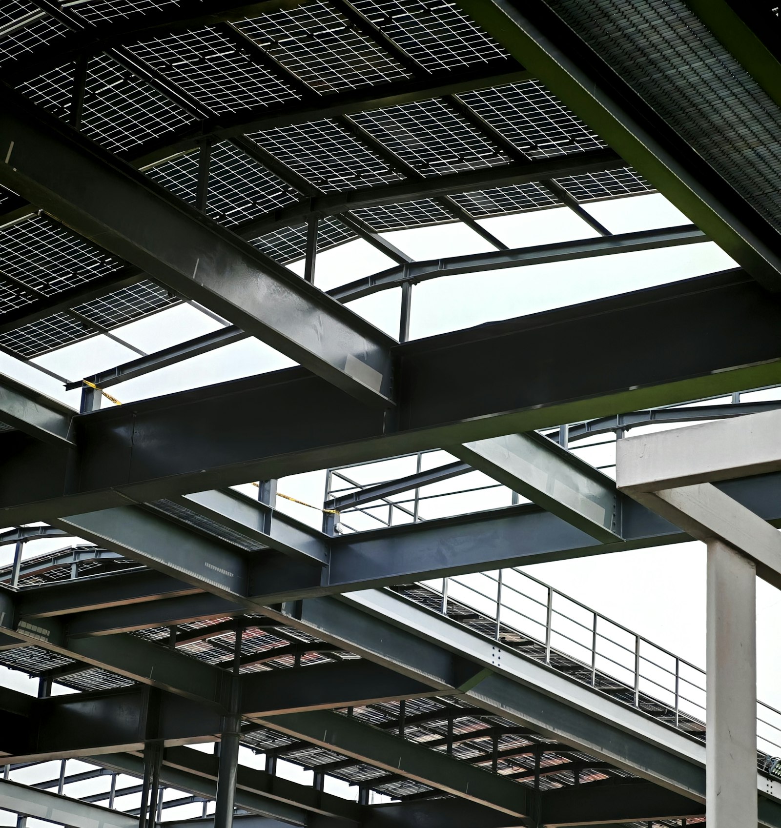 Structural steel framing and access walkways